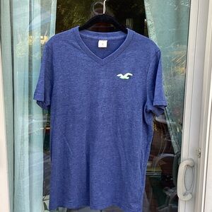 Hollister Heather Blue V-Neck Tee